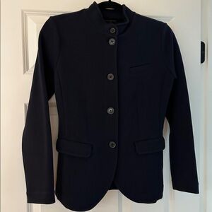 Banana factory cotton knit pique blazer, navy size XS